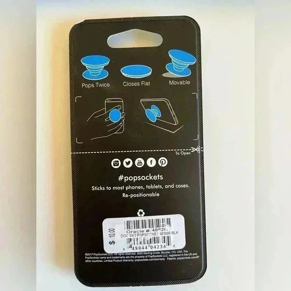 Pop socket - black new unused - Picture 3 of 4